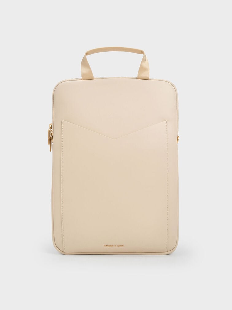 Gaia Laptop Bag, Beige, hi-res