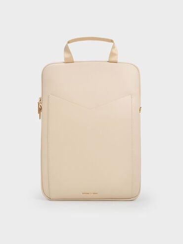 Gaia Laptop Bag, Beige, hi-res