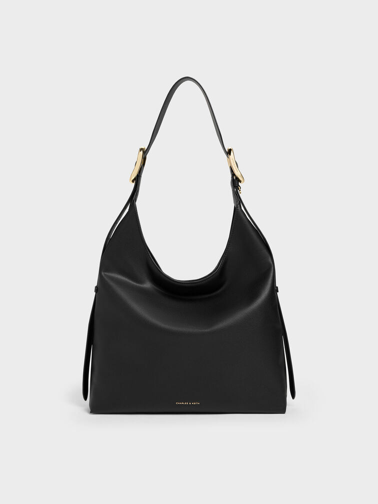 Aislin Hobo Bag, Black, hi-res