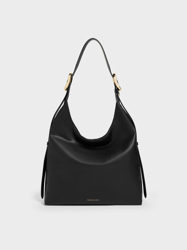 Aislin Hobo Bag, Black, hi-res