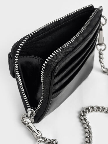 Rachel Front-Pocket Zip-Around Card Holder, Noir, hi-res