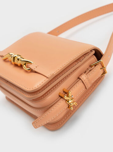 Mini Henrietta Shoulder Bag, Orange, hi-res