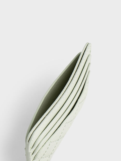 Quilted Card Holder, Mint Green, hi-res