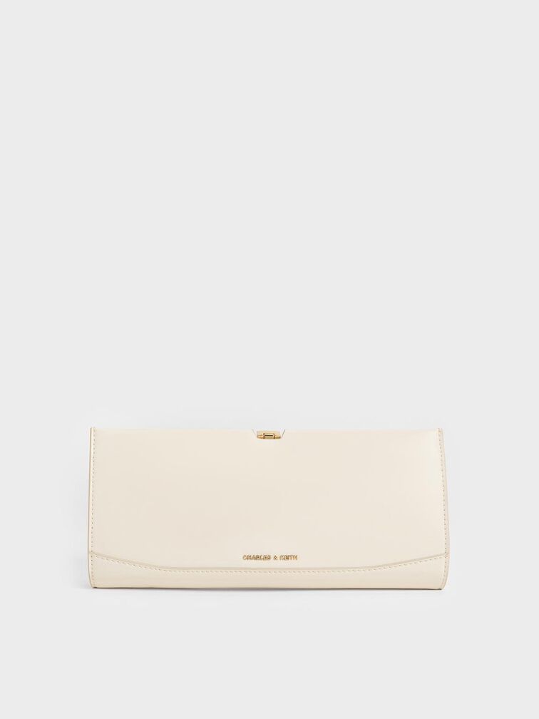 Wisteria Metallic-Accent Clutch, Cream, hi-res