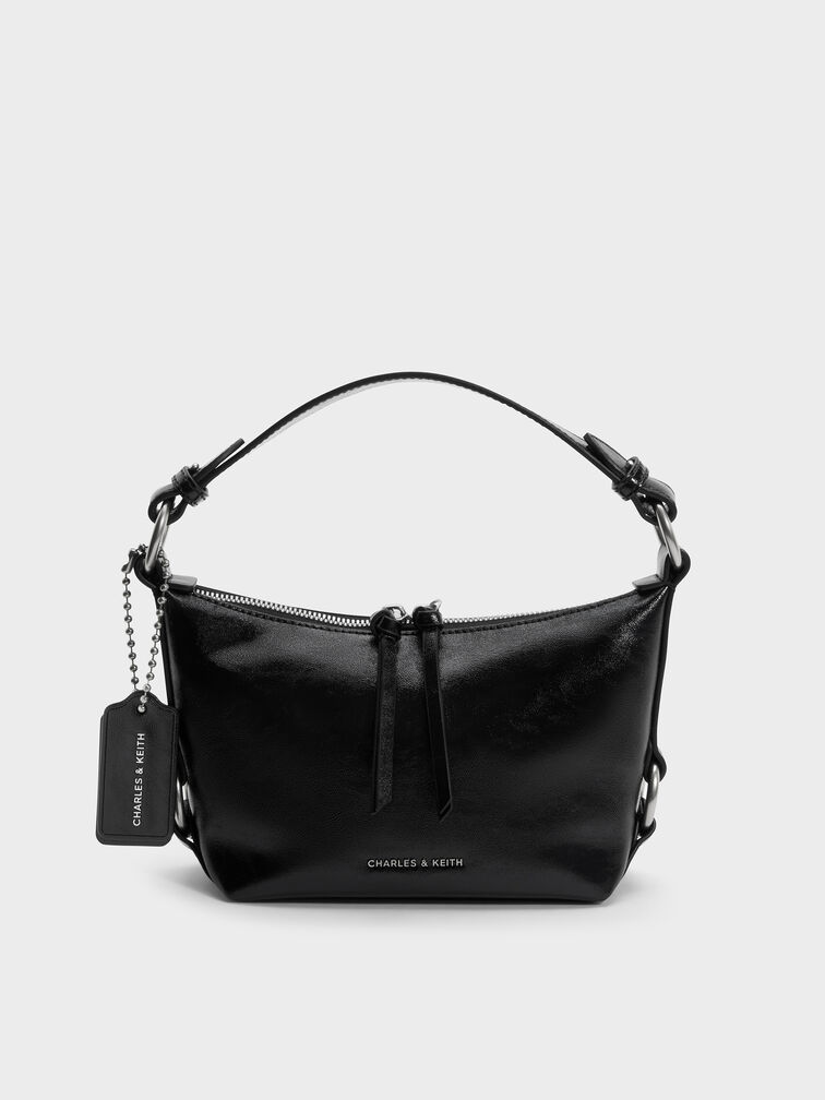 Tatiana Tassel Hobo Bag, Noir, hi-res