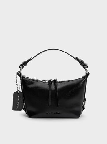 Tatiana Tassel Hobo Bag, Noir, hi-res