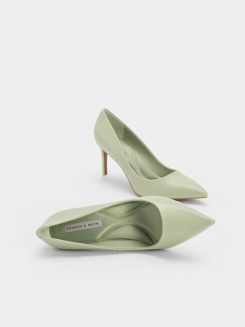 Emmy Pointed-Toe Pumps, Sage Green, hi-res
