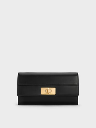 Lennie Chain-Handle Wallet, Black, hi-res