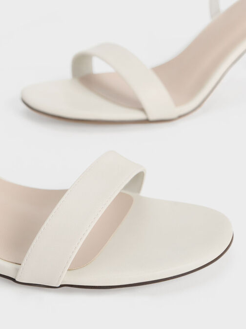 Oleana Clear Trapeze Heel Sandals, Chalk, hi-res