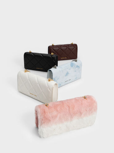 Paffuto Quilted Wallet On Chain, Light Pink, hi-res