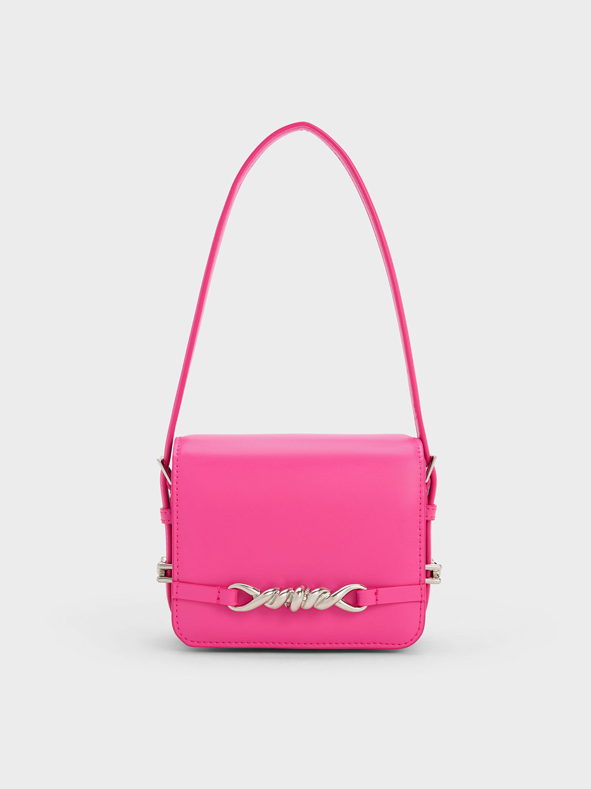Mini Henrietta Shoulder Bag, Fuchsia, hi-res