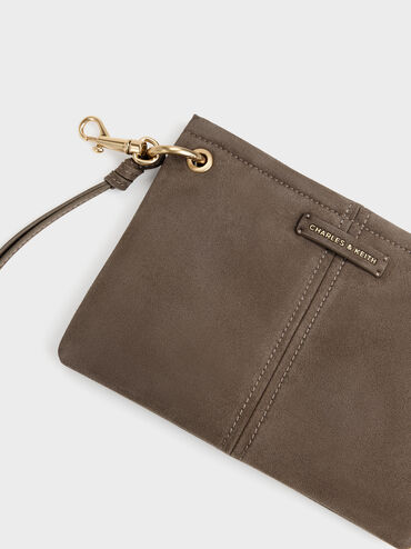 Noane Top-Zip Pouch, Stone Grey, hi-res