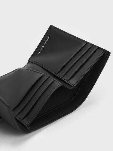 Petra Flower Buckle Wallet, Black, hi-res