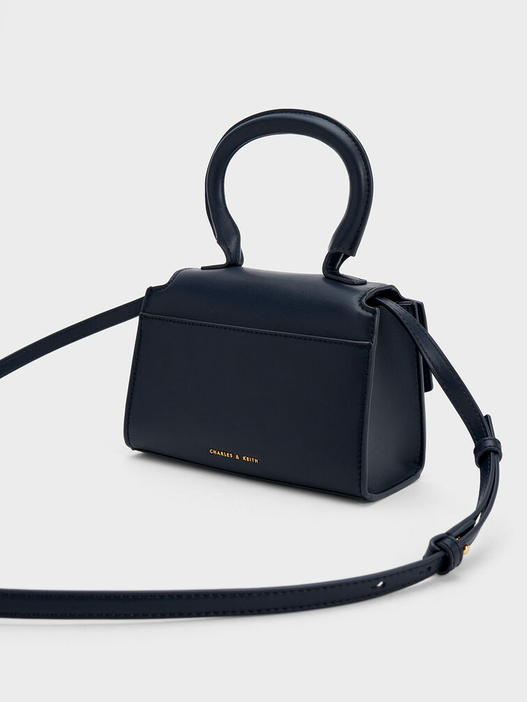 Clover Curved Handle Bag, Navy, hi-res