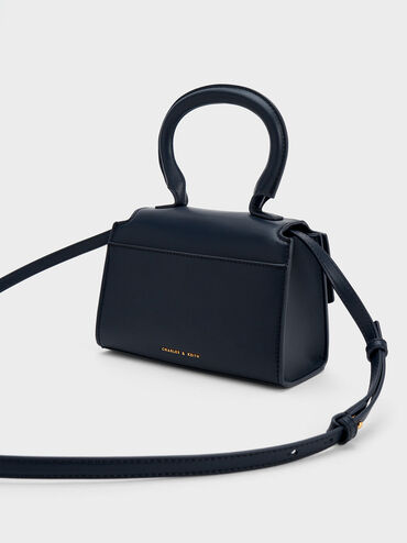 Clover Curved Handle Bag, Navy, hi-res