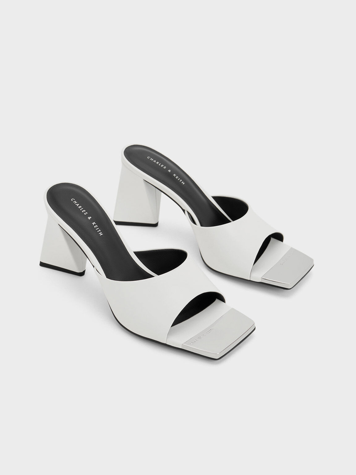White low heel mules new arrivals