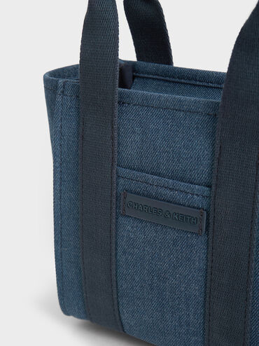 Mini Kay Denim Tote Bag, Denim Blue, hi-res