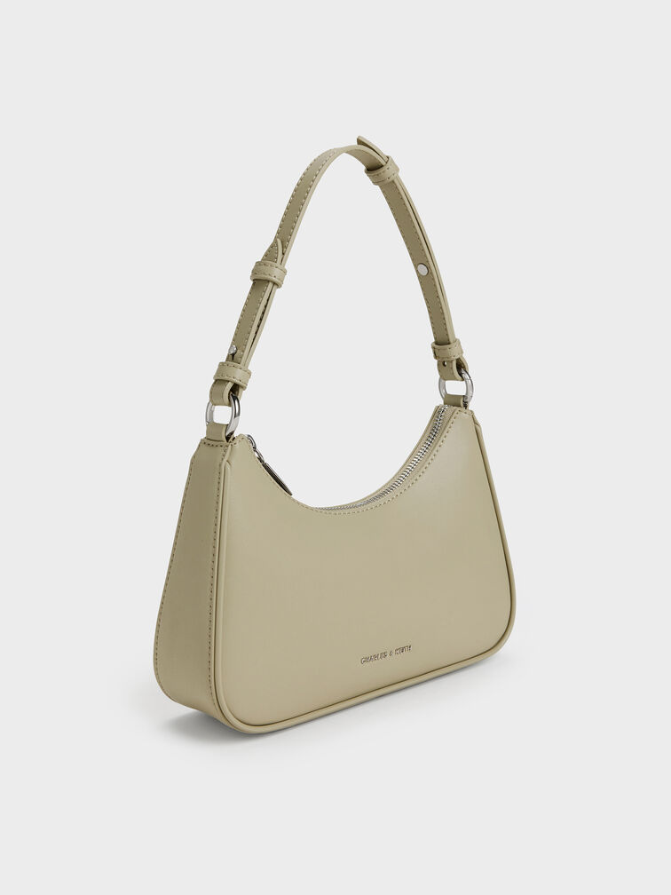 Lane Chain-Strap Shoulder Bag, Pale Olive, hi-res