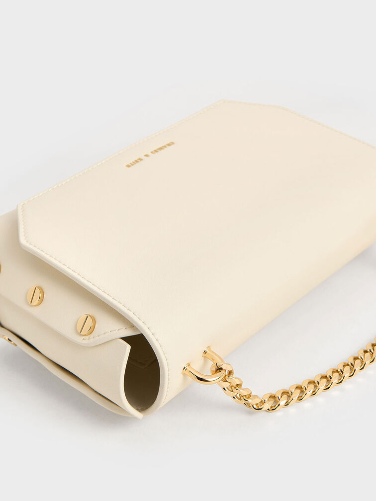 Clea Chain-Handle Bag, Cream, hi-res