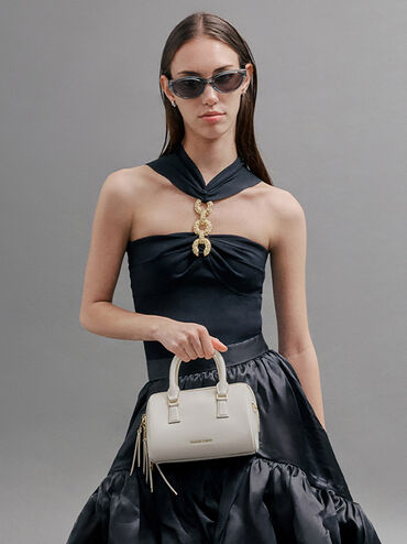 Everleigh Bowling Bag, Cream, hi-res