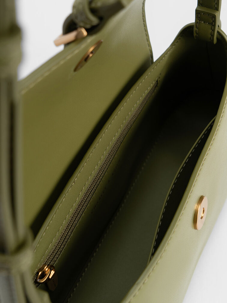 Annelise Double Belted Shoulder Bag, Pistachio, hi-res
