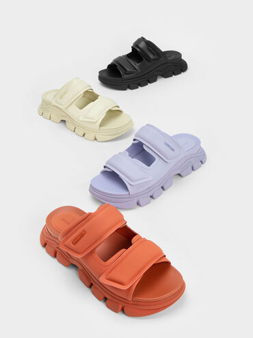 Dash Double Strap Slides, Chalk, hi-res