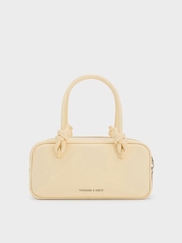 Sammie Knotted-Handle Elongated Bag, Butter Yellow, hi-res