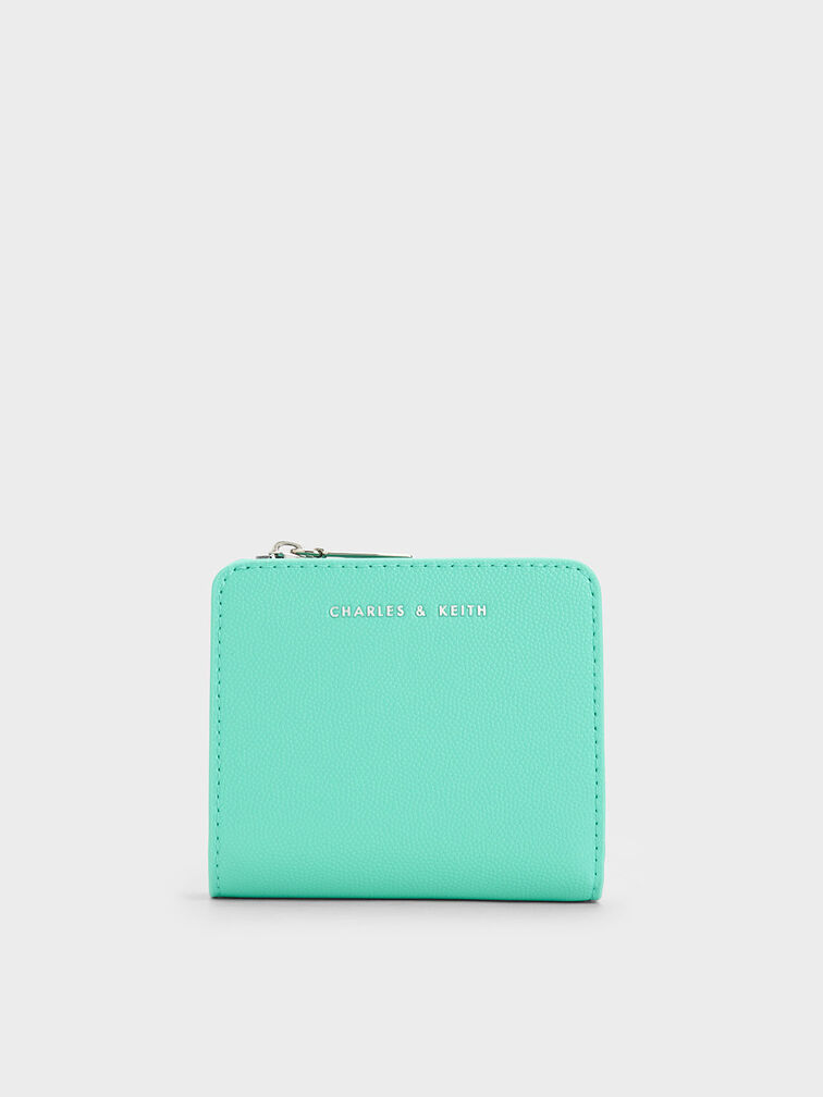Zip Around Card Holder, Mint Green, hi-res