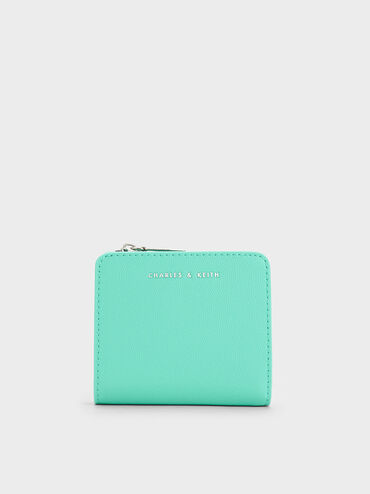 Zip Around Card Holder, Mint Green, hi-res