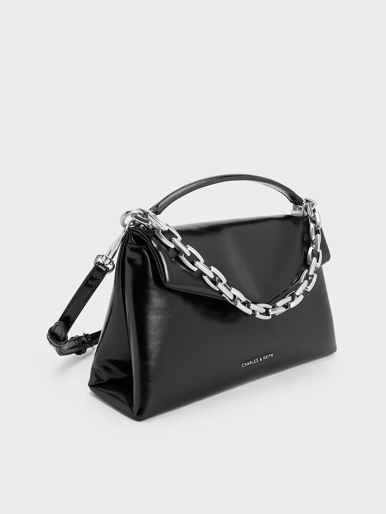 Andromeda Chunky-Chain Top Handle Bag, Noir, hi-res