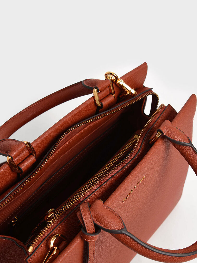 Large Double Handle Bag, Brick, hi-res