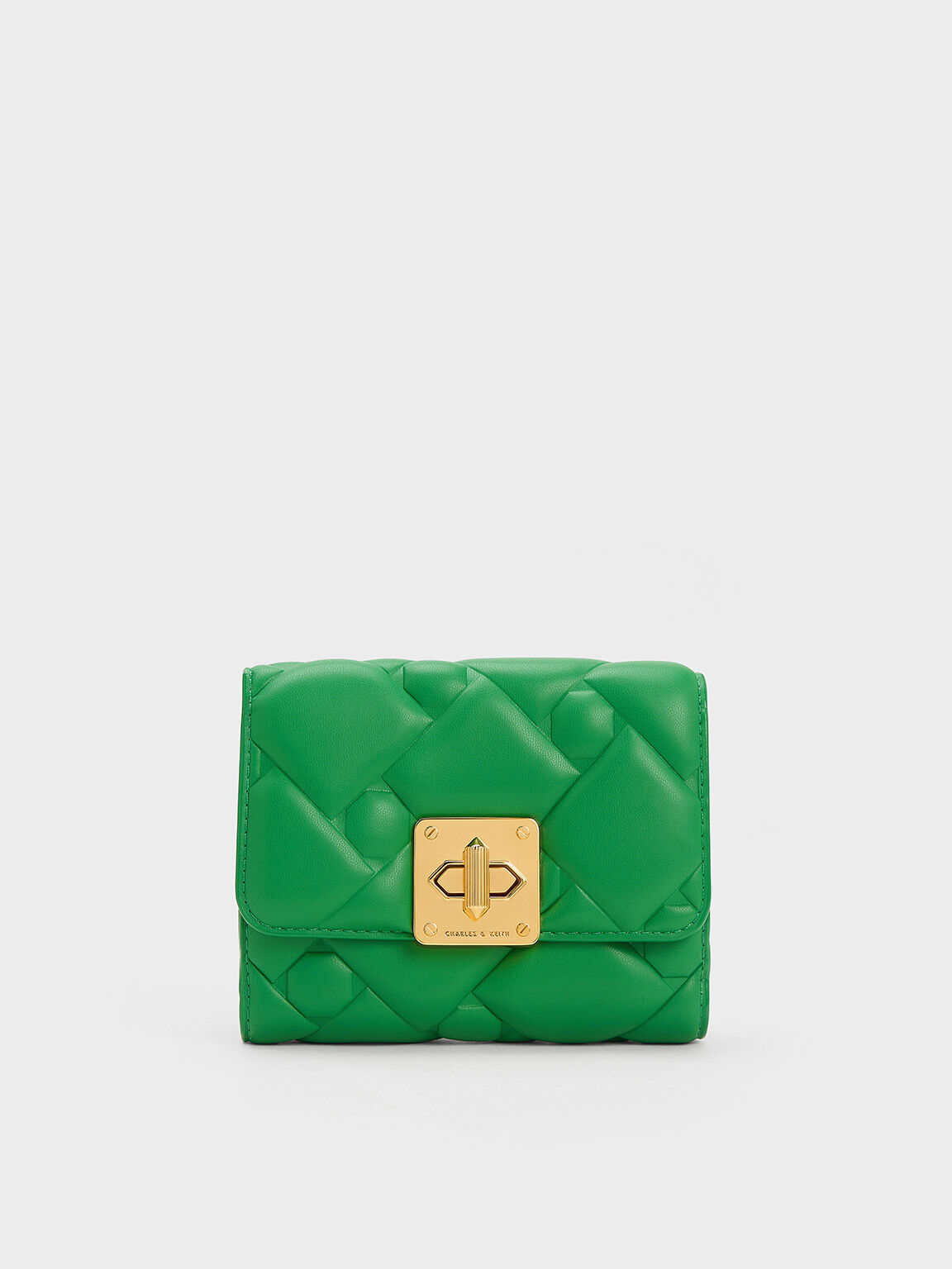Tillie Quilted Wallet, Green, hi-res