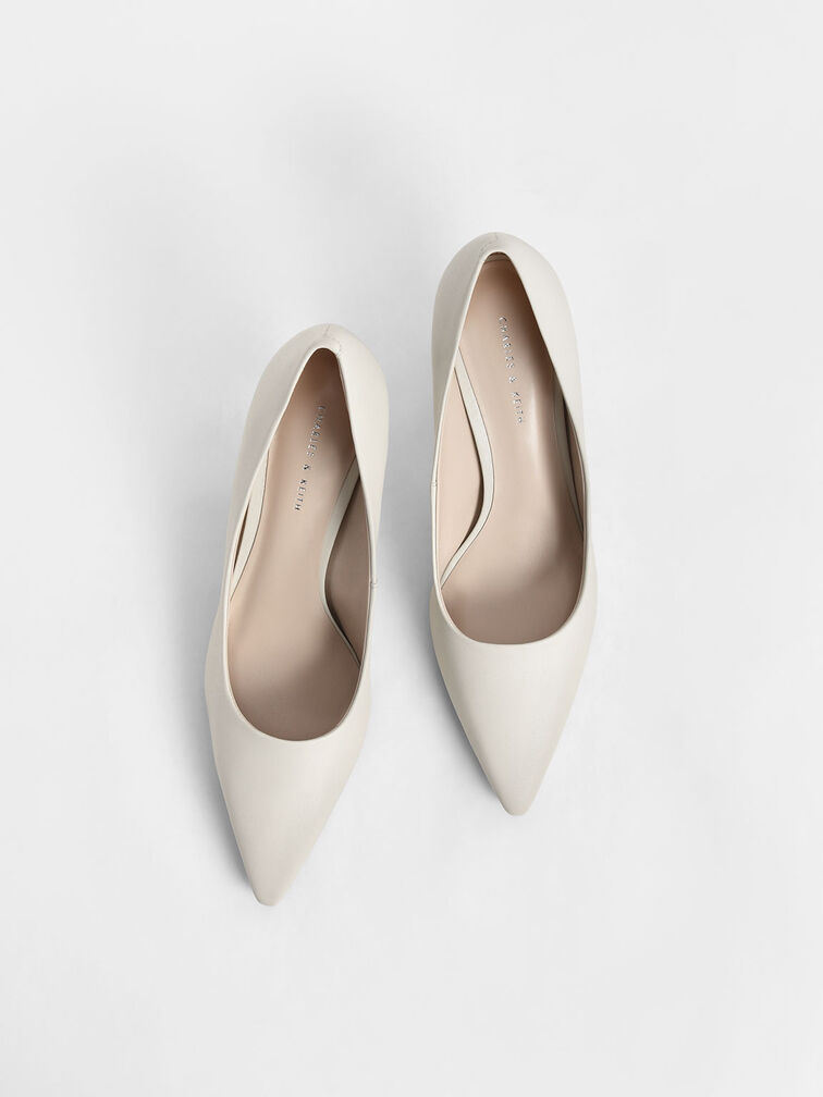 Spool Heel Pumps, Chalk, hi-res