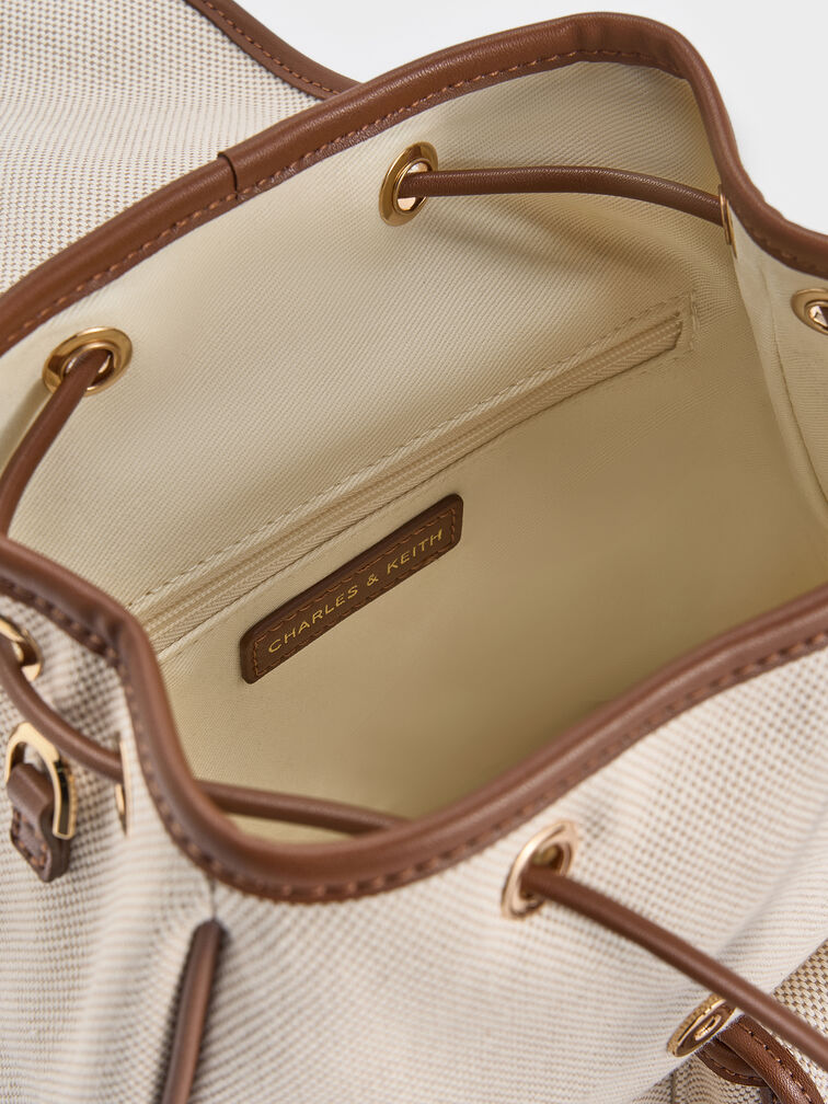Bryna Canvas Backpack, Taupe Canvas, hi-res