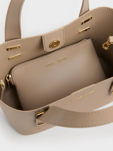 Mini Shania Tote Bag, Taupe, hi-res