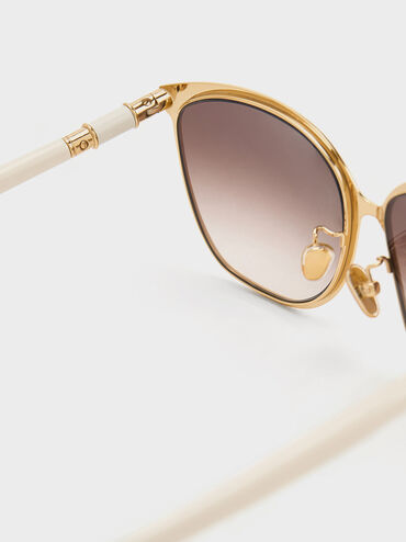 Ophelia Oversized Square Sunglasses, Cream, hi-res