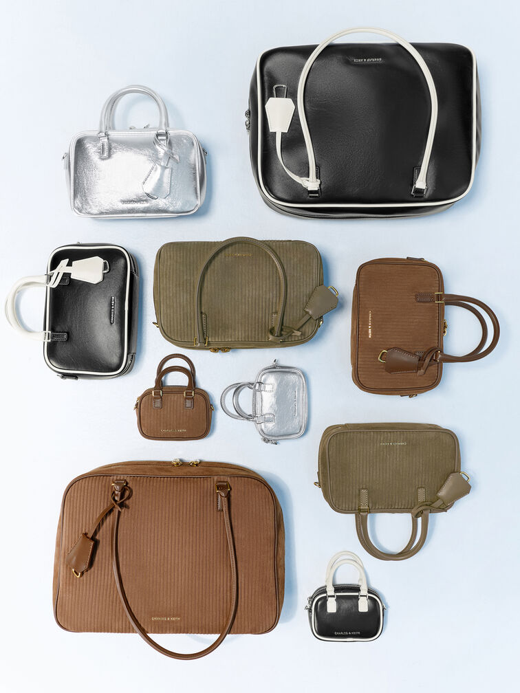 Large Sianna Two-Tone Bowling Bag, Multi, hi-res
