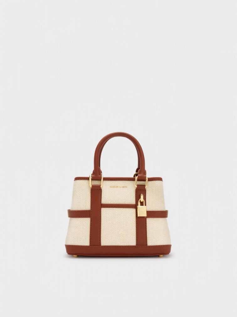 Mini Scottie Canvas Tote Bag, Brick, hi-res