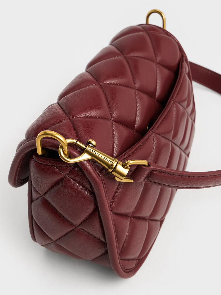 Cressida Quilted Crossbody Bag, Burgundy, hi-res