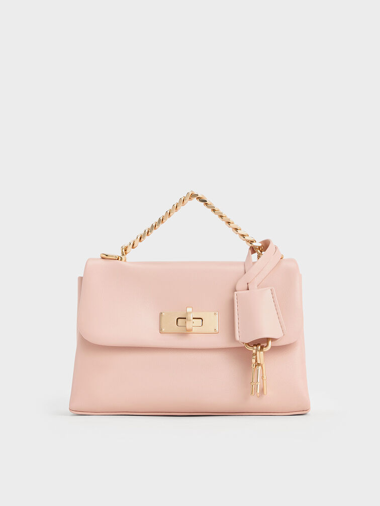 Mini Kerry Chain-Handle Crossbody Bag, Light Pink, hi-res