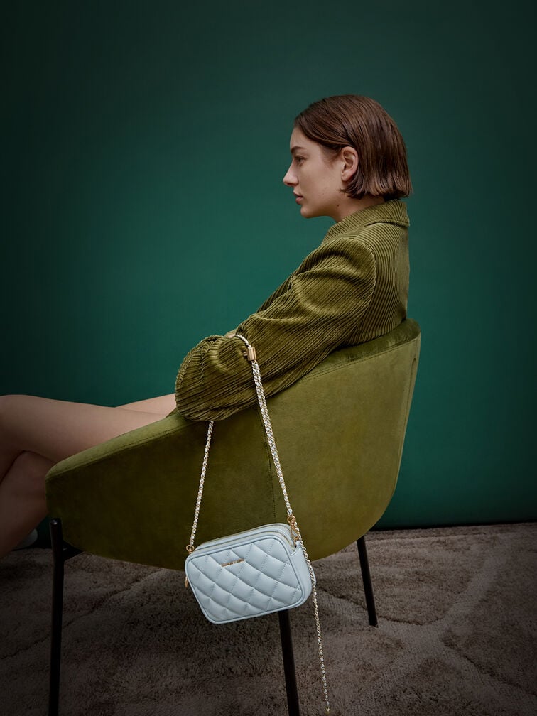 Mini Apfra Quilted Crossbody Bag, Sea Salt Blue, hi-res