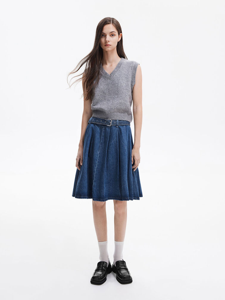 Monique Square-Toe Loafers, Black Box, hi-res