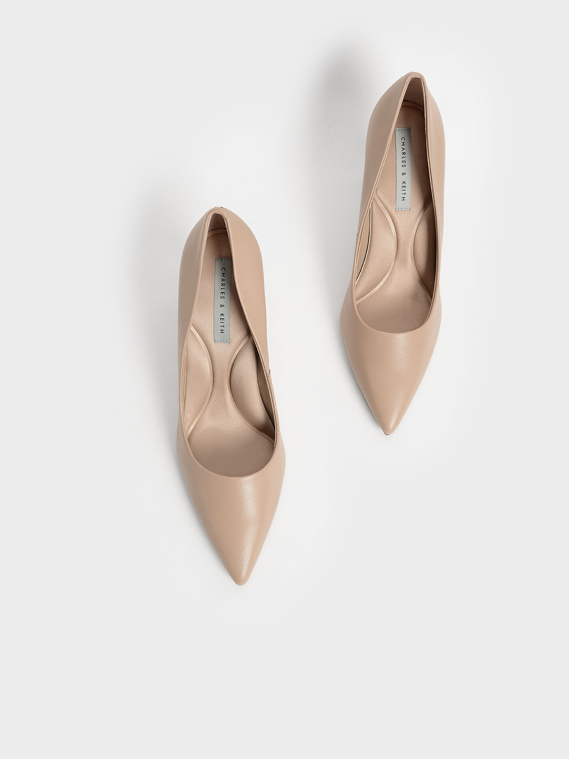 Nude Emmy Pointed Toe Stiletto Pumps CHARLES KEITH IN