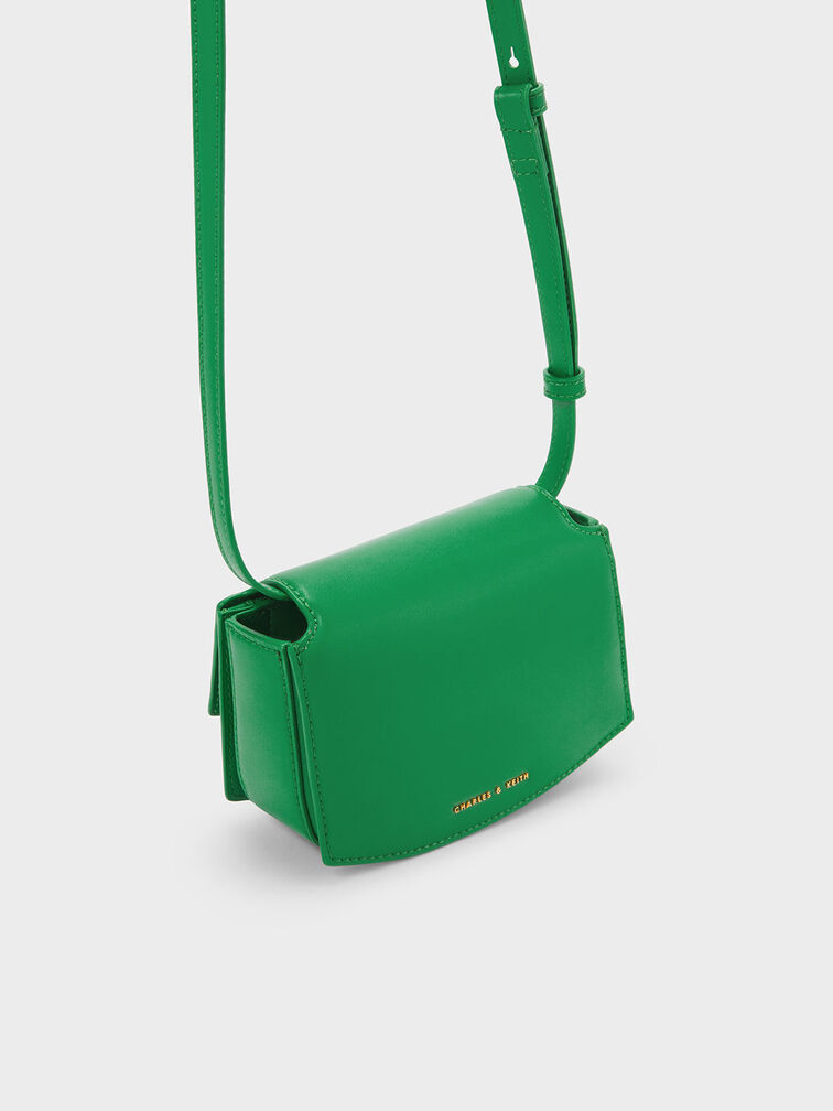 Clover Curved Shoulder Bag, Green, hi-res