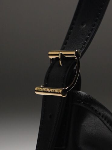 Khai Side-Pocket Shoulder Bag, Black, hi-res