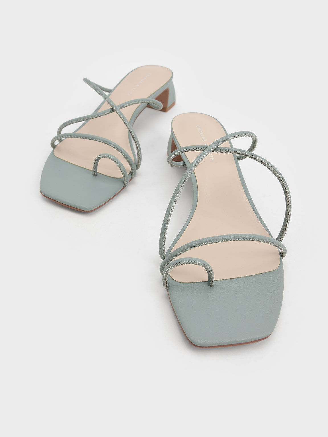 Sage green strappy heels store