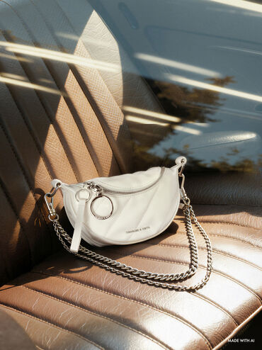 Philomena Half-Moon Crossbody Bag, Cream, hi-res