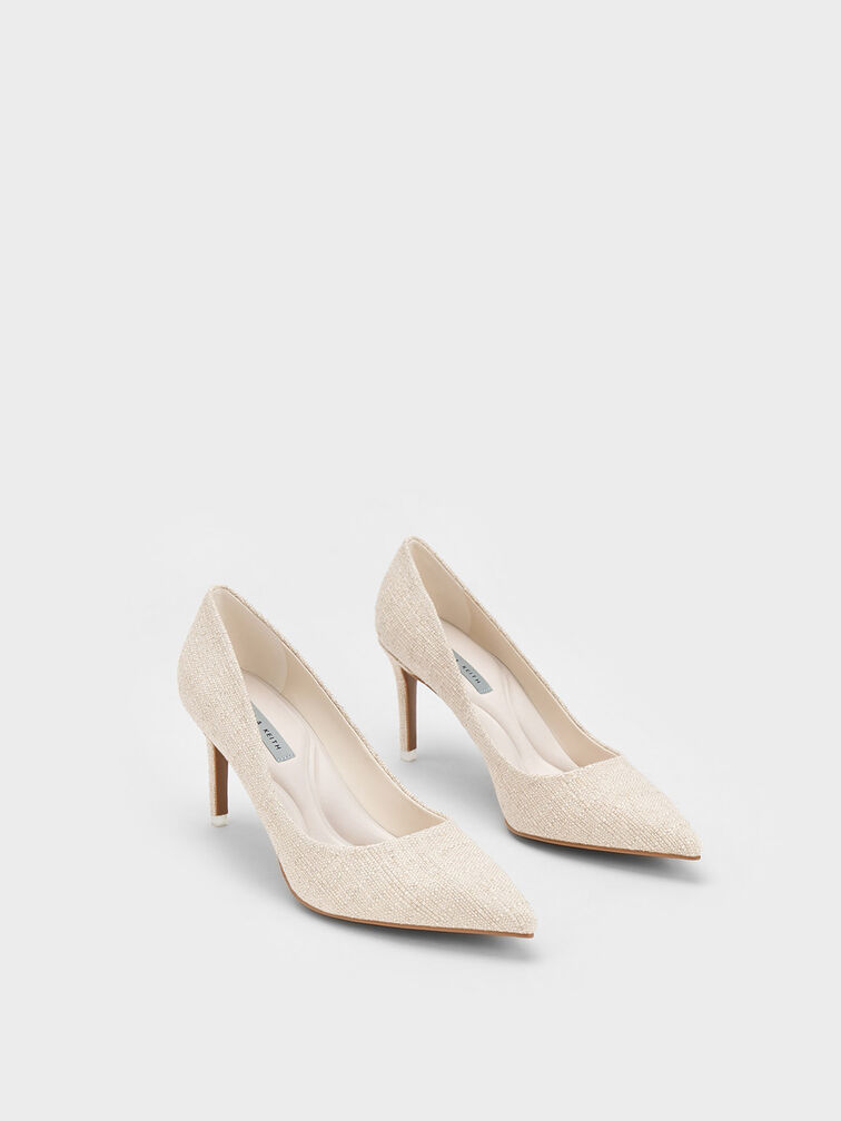 Emmy Pointed-Toe Pumps, Beige, hi-res