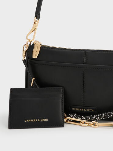 Addison Knotted-Rope Shoulder Bag, Black, hi-res