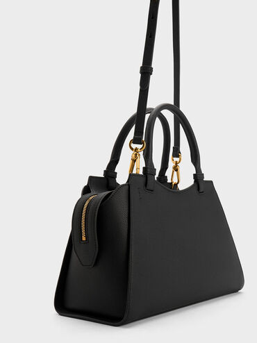 Avis Trapeze Tote Bag, Black, hi-res